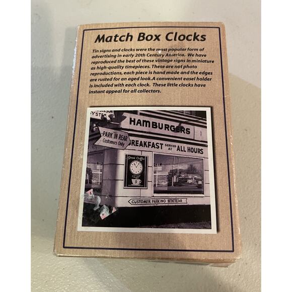 VTG RARE Liberty Sign Match Box Clocks - #40011 Roller Rink, In Box - Picture 8 of 8